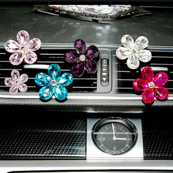 3 τμχ δημιουργικό κρύσταλλο λουλούδι από κρύσταλλο αυτοκινήτου κλιπ αρώματος με καρφιά άρωμα κοσμήματα εσωτερικού αυτοκινήτου αξεσουάρ γυναικείο δώρο