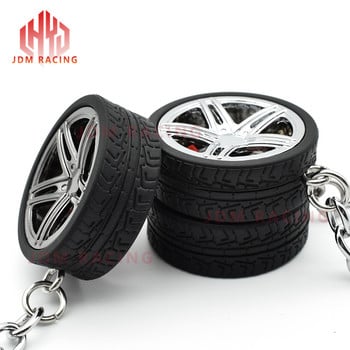 Το νεότερο Fashion Simulation Small Hub Tire Keychain Creative Unisex Τσάντα αυτοκινήτου Μπρελόκ Δώρο για τους λάτρεις του αυτοκινήτου