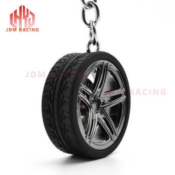 Το νεότερο Fashion Simulation Small Hub Tire Keychain Creative Unisex Τσάντα αυτοκινήτου Μπρελόκ Δώρο για τους λάτρεις του αυτοκινήτου