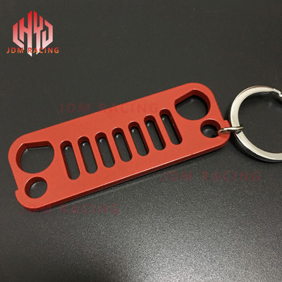 Hot Car kulcstartó függő Rozsdamentes acél grill kulcstartó kulcstartó Jeep Grill kulcstartóhoz CJ JK TJ YJ XJ