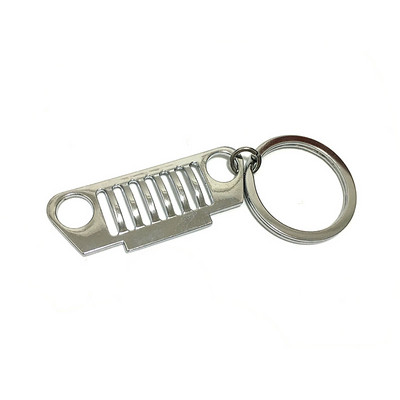 Hot Car kulcstartó függő Rozsdamentes acél grill kulcstartó kulcstartó Jeep Grill kulcstartóhoz CJ JK TJ YJ XJ