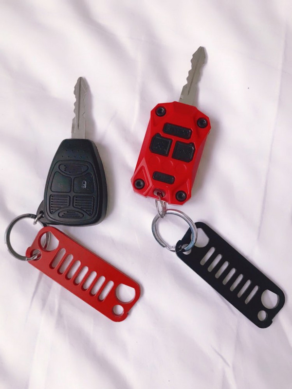 Hot Car kulcstartó függő Rozsdamentes acél grill kulcstartó kulcstartó Jeep Grill kulcstartóhoz CJ JK TJ YJ XJ