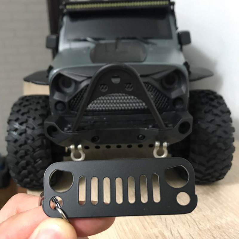 Hot Car kulcstartó függő Rozsdamentes acél grill kulcstartó kulcstartó Jeep Grill kulcstartóhoz CJ JK TJ YJ XJ