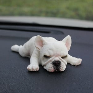 Autóbelső dekoráció Aranyos gyanta alvó kisállat bulldog autó műszerfali díszek autókhoz ajándékok dekorációs kiegészítők