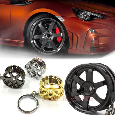 Juodo cinko lydinio automobilių ratų ratlankių stebulės tiuningas Mini raktų pakabukas Automobilių dalys Raktų pakabukas vyrams Automobilių mylėtojams Prabangių automobilių verslas