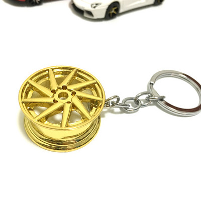 Breloc pentru jante de mașină din aliaj de zinc negru pentru butuc de reglare Mini breloc piese auto Breloc pentru bărbați iubitorii de mașini de afaceri de lux