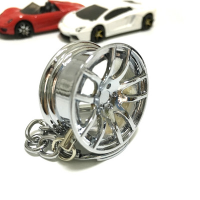 Breloc pentru jante de mașină din aliaj de zinc negru pentru butuc de reglare Mini breloc piese auto Breloc pentru bărbați iubitorii de mașini de afaceri de lux