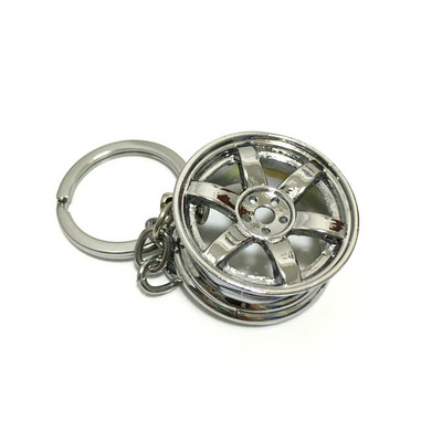 Breloc pentru jante de mașină din aliaj de zinc negru pentru butuc de reglare Mini breloc piese auto Breloc pentru bărbați iubitorii de mașini de afaceri de lux