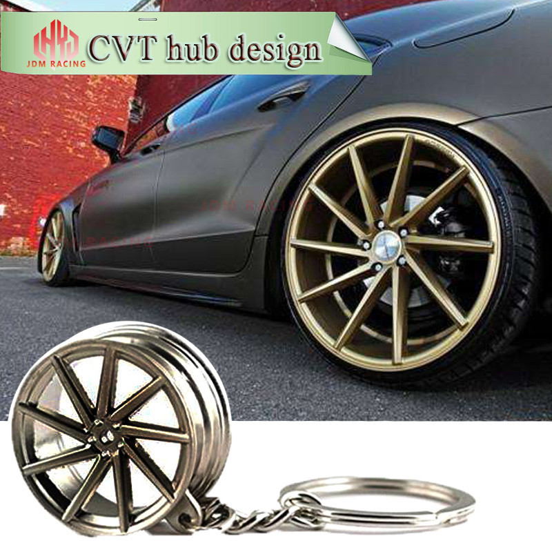 Breloc pentru jante de mașină din aliaj de zinc negru pentru butuc de reglare Mini breloc piese auto Breloc pentru bărbați iubitorii de mașini de afaceri de lux