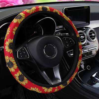 37-38 cm-es autó kormánykerék burkolat Daisy Flower autó belső dekoráció kötött kormánykerék burkolat Univerzális autótartozékok