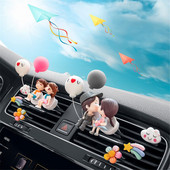 Cuplu minunat Fată băiat Odorizant pentru aerisire mașină Ulei esențial Clip de parfum Arome parfumate Difuzor Decor Accesorii interioare auto