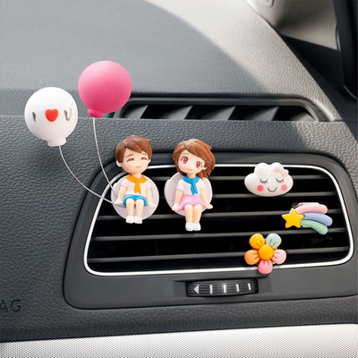 Cuplu minunat Fată băiat Odorizant pentru aerisire mașină Ulei esențial Clip de parfum Arome parfumate Difuzor Decor Accesorii interioare auto