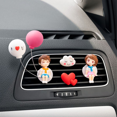 Cuplu minunat Fată băiat Odorizant pentru aerisire mașină Ulei esențial Clip de parfum Arome parfumate Difuzor Decor Accesorii interioare auto