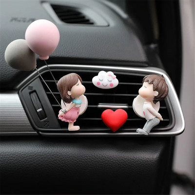 Cuplu minunat Fată băiat Odorizant pentru aerisire mașină Ulei esențial Clip de parfum Arome parfumate Difuzor Decor Accesorii interioare auto