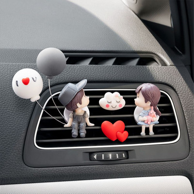 Cuplu minunat Fată băiat Odorizant pentru aerisire mașină Ulei esențial Clip de parfum Arome parfumate Difuzor Decor Accesorii interioare auto