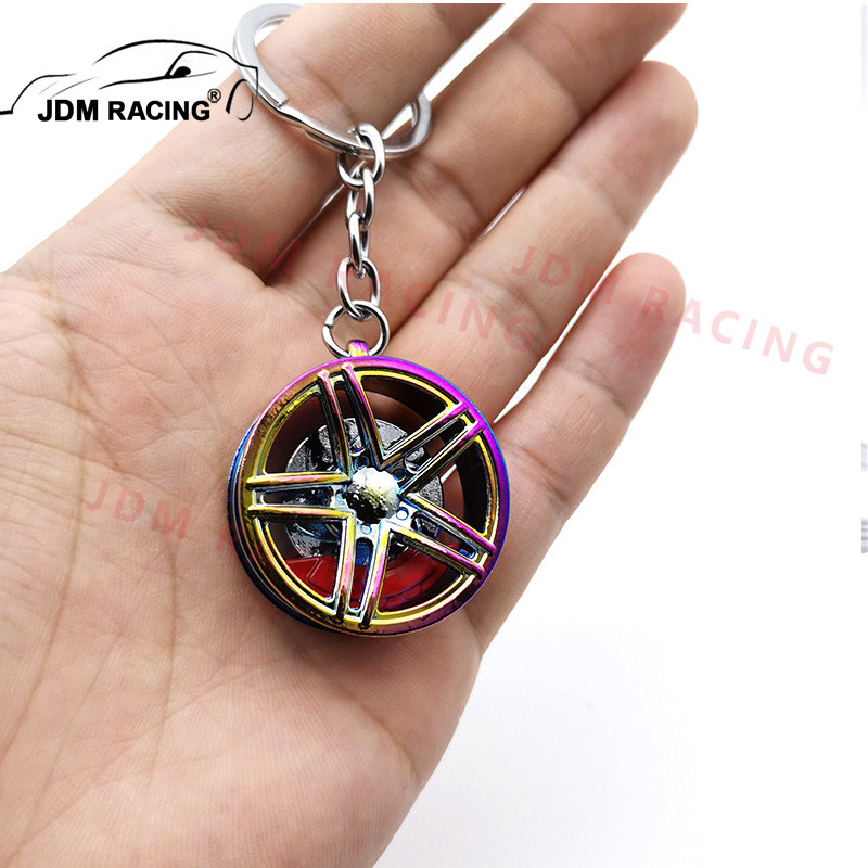 1tk sulamist metallist auto võtmehoidja amortisaatoriga ripats võtmehoidja Auto häälestusosad auto riputus naistele meestele võtmehoidja