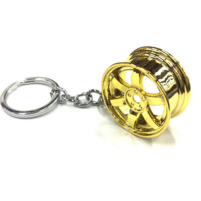 Arany fém autó keréktárcsa kulcstartó kulcstartó féktárcsákkal Autó gumiabroncs kerék kulcstartó autó autó gumiabroncs kulcstartó kulcstartó