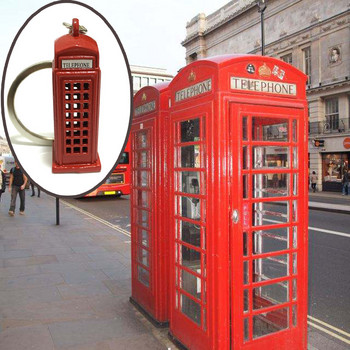 Моден британски миниатюрен Лондон Телефонна кабина Улична пощенска кутия Автобус Ключодържател Лондон Класически сувенирни ключодържатели