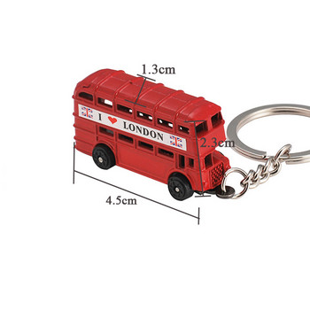 Моден британски миниатюрен Лондон Телефонна кабина Улична пощенска кутия Автобус Ключодържател Лондон Класически сувенирни ключодържатели
