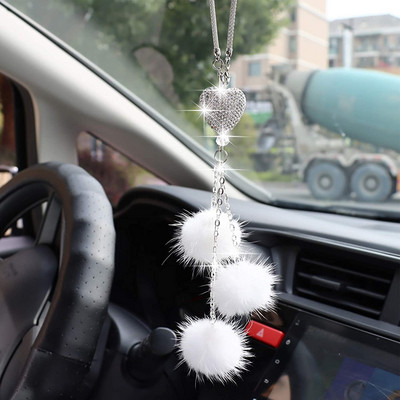 Oglindă cu oglindă de modă pentru agățat pandantiv pentru decorarea casei auto, ornament pentru vehicul norocos, mini accesoriu pentru mașină, agățat interior pentru fete