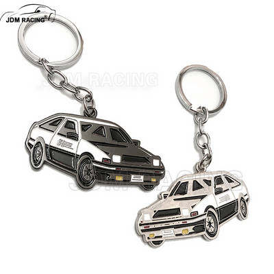2022 m. juodo sidabro lydinio metalo AE86 modelio raktų pakabukas, mados vyriškas, moteriškas rankinė, dvipusis automobilio pakabukas, automobilio rakto raktų pakabukas, dovana