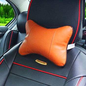 Δερμάτινο προσκέφαλο αυτοκινήτου Μονόχρωμο Κάθισμα αυτοκινήτου Υποστήριξη μαξιλαριού για κεφαλή λαιμού 4 μοντέλο Μαξιλάρι ασφαλείας L9C5