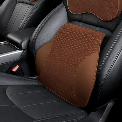 Automobilinė pagalvė juosmens atramos pagalvėlė Automobilinė automobilio sėdynė, nugara, kaklo pagalvės rinkinys, atminties putų medvilnės juosmens atrama Ergonomiškas kvėpuojantis atlošas