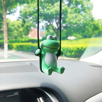 Anime Gypsum Swing Frog Εσωτερική Διακόσμηση Αυτοκινήτου Χαριτωμένο μενταγιόν βάτραχος για διακόσμηση καθρέφτη αυτοκινήτου οπισθοπορείας Αξεσουάρ αυτοκινήτου Εσωτερικό