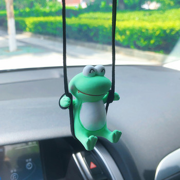 Аниме гипсова люлка жаба интериорна декорация на кола сладка жаба висулка за автомобилно огледало за обратно виждане декорация аксесоари за кола интериор