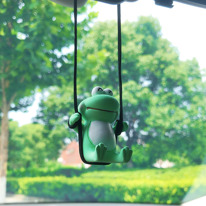 Anime gipsana ljuljačka Žaba Ukras interijera automobila Slatka žaba Privjesak za automobilski retrovizor Dekoracija Dodaci za automobil Interijer