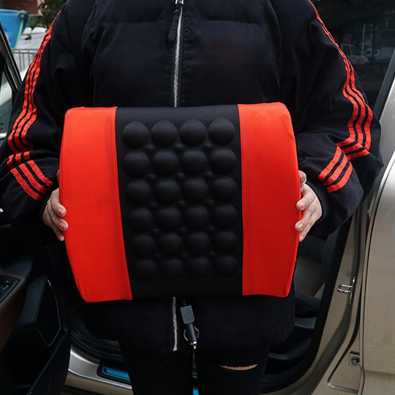 Burete moale Masaj electric reglabil Scaun auto Suport talie Pernă Pernă Protejează Accesoriile lombare pentru interiorul mașinii