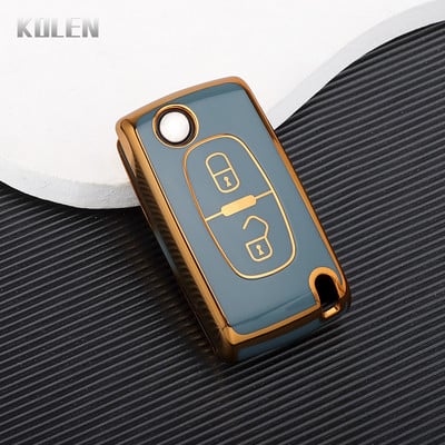 Carcasa TPU pentru cheie pentru telecomandă pentru Peugeot 107 207 307 308 407 607 3008 5008 pentru Citroen Xsara Picasso C5 C6 C8 fără cheie