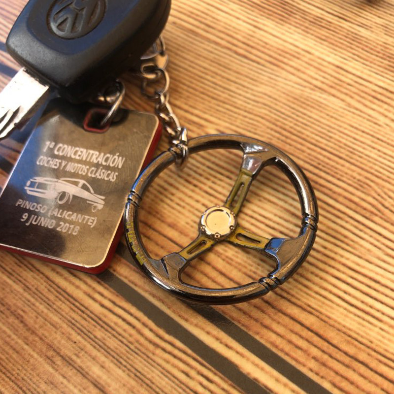 Hot Auto rozsdamentes acél autókormánykerék Modell Versenykormány Kulcstartó Motorkerékpár kulcstartó Autós Kulcstartó Tartó Táska Medál