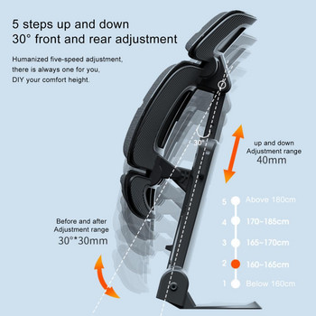 Практична тристепенна дишаща възглавница за лумбална опора за кола