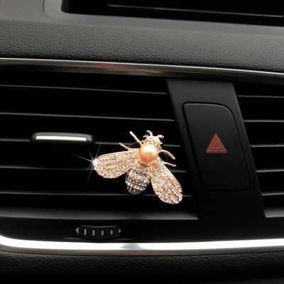 Crystal Diamond Bee autós légfrissítő Auto Outlet Parfüm Bees Clip Belső Kiegészítők Autóstílusú Vent Illat Diffúzor