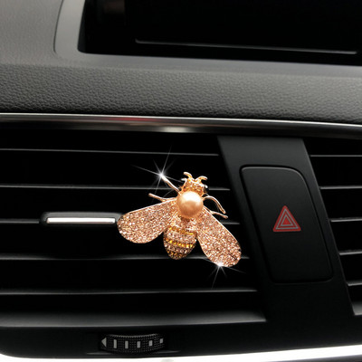 Crystal Diamond Bee autós légfrissítő Auto Outlet Parfüm Bees Clip Belső Kiegészítők Autóstílusú Vent Illat Diffúzor