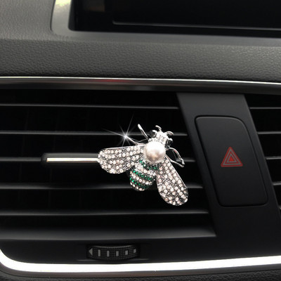 Crystal Diamond Bee autós légfrissítő Auto Outlet Parfüm Bees Clip Belső Kiegészítők Autóstílusú Vent Illat Diffúzor