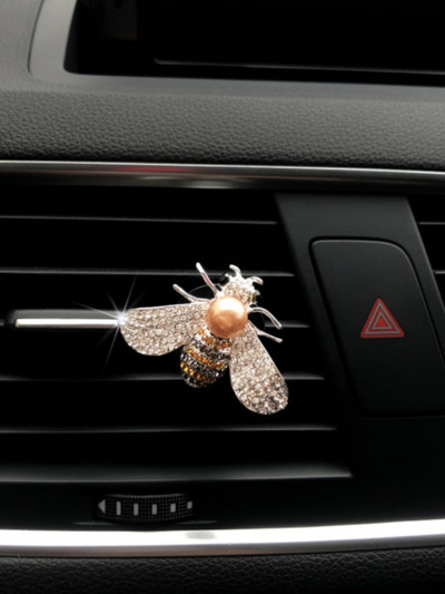 Crystal Diamond Bee autós légfrissítő Auto Outlet Parfüm Bees Clip Belső Kiegészítők Autóstílusú Vent Illat Diffúzor
