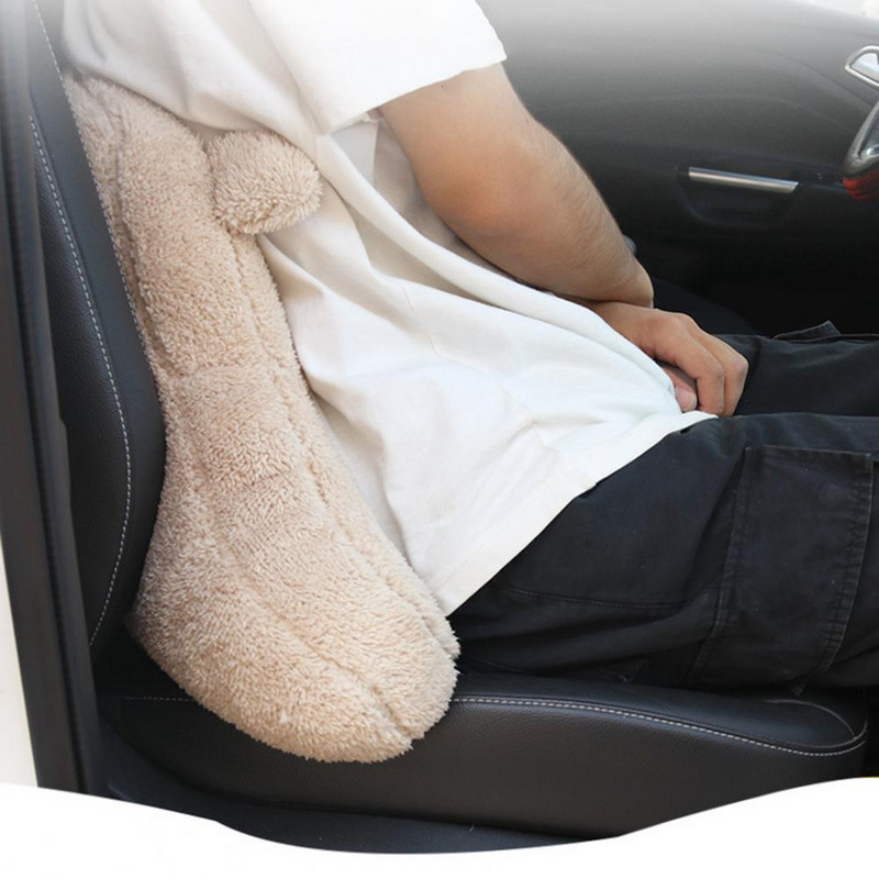 Pernă lombară anti-alunecare, lavabilă, ameliorează oboseala, bumbac, ușoară, pernă pentru talie, pernă pentru birou