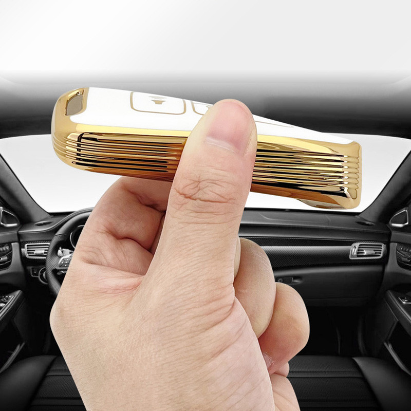 Carcasă nouă TPU pentru chei de mașină pentru Proton Persona 2022 Saga Proton Iriz Carcasă pentru chei de mașină de la distanță, aurie, 4 butoane fără cheie