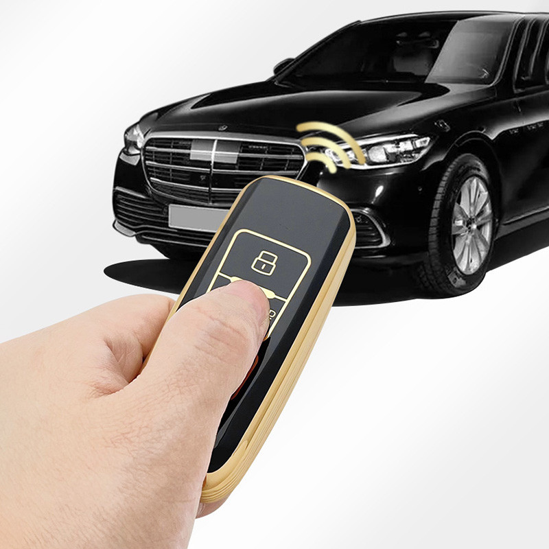 Carcasă nouă TPU pentru chei de mașină pentru Proton Persona 2022 Saga Proton Iriz Carcasă pentru chei de mașină de la distanță, aurie, 4 butoane fără cheie