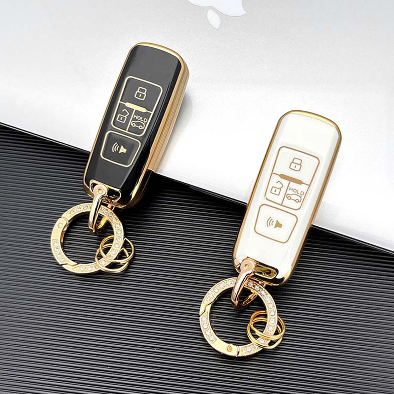 Carcasă nouă TPU pentru chei de mașină pentru Proton Persona 2022 Saga Proton Iriz Carcasă pentru chei de mașină de la distanță, aurie, 4 butoane fără cheie