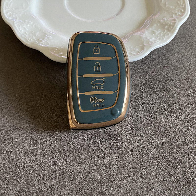Husa pentru chei de mașină din TPU cu 3/4 butoane pentru Hyundai Elantra Sonata Tucson Santa Fe Rena Creta IX35 IX45 I20 I30 I35 I40 Ix25