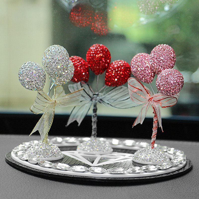 Baloane colorate cu diamante Decorație minunată drăguță pentru mașină Ornament interior pentru bordul vehiculului Fete Fete Accesorii pentru mașină cu stras