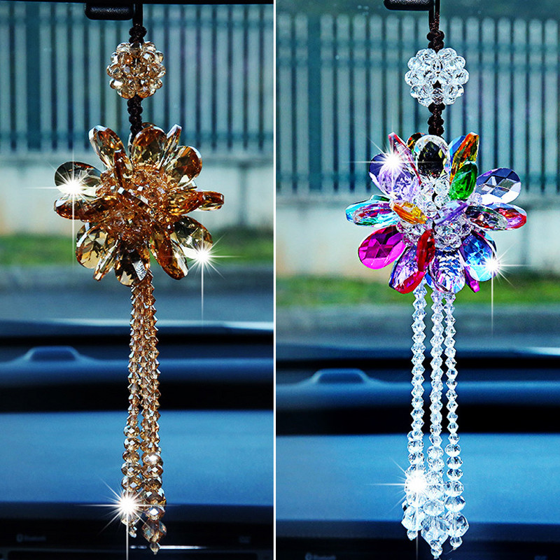 Ornamente pentru agățat mașină Auto Frumos cristal suspendat Pandantiv Oglinda retrovizoare Decorare mașină Accesorii pentru stilul mașinii