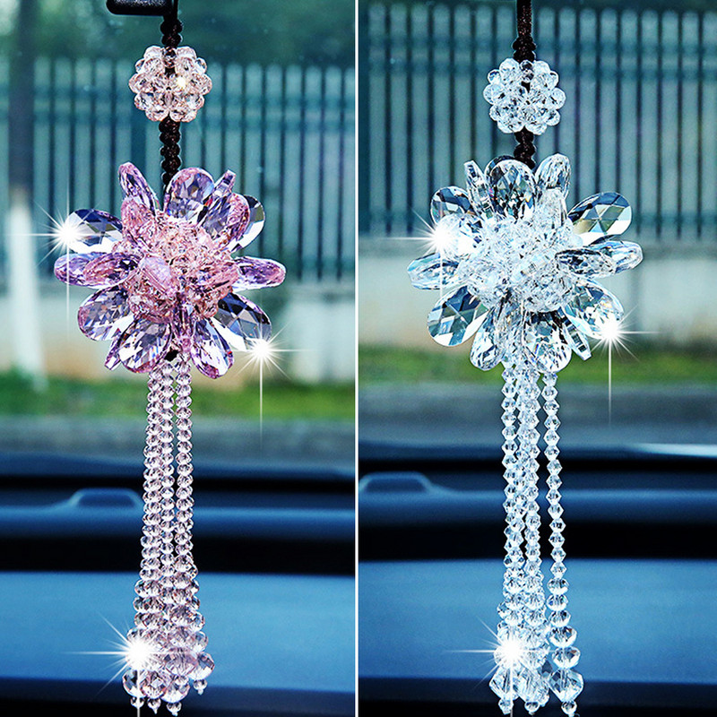 Ornamente pentru agățat mașină Auto Frumos cristal suspendat Pandantiv Oglinda retrovizoare Decorare mașină Accesorii pentru stilul mașinii
