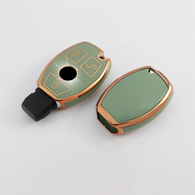 Pentru Mercedes Benz ABRG Clasa GLK GLA GLC GLR W204 W210 W176 W202 W463 TPU moale Husa pentru chei de la distanță de mașină Shell Fob
