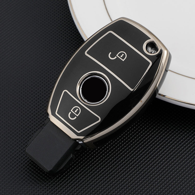 Pentru Mercedes Benz ABRG Clasa GLK GLA GLC GLR W204 W210 W176 W202 W463 TPU moale Husa pentru chei de la distanță de mașină Shell Fob
