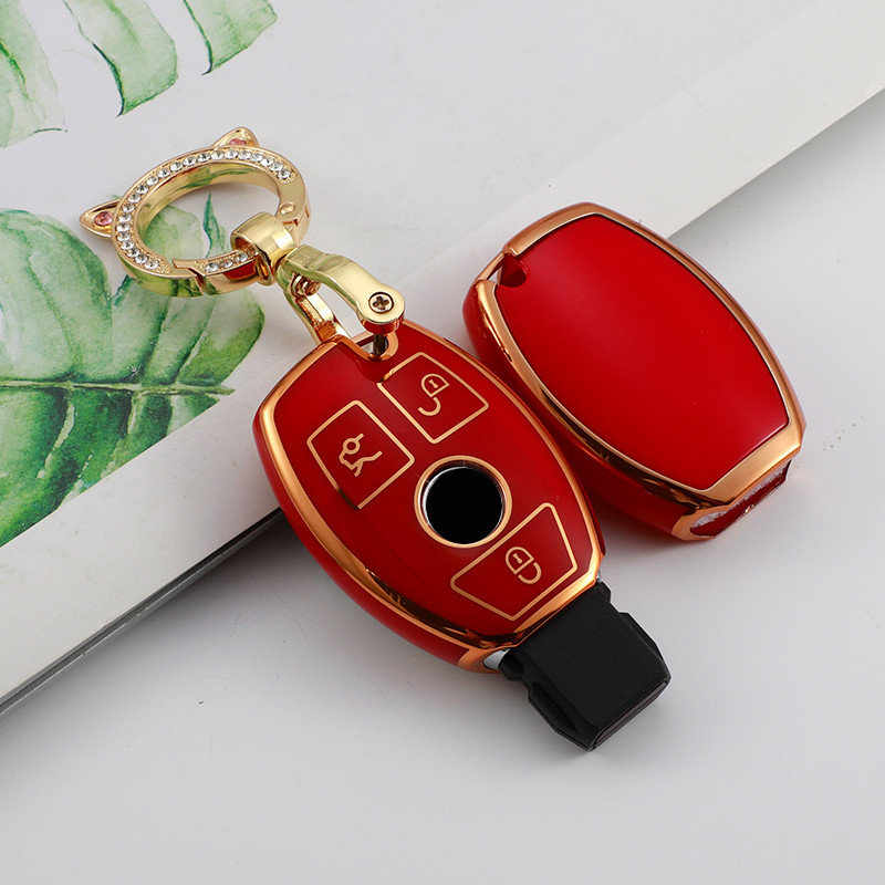 Pentru Mercedes Benz ABRG Clasa GLK GLA GLC GLR W204 W210 W176 W202 W463 TPU moale Husa pentru chei de la distanță de mașină Shell Fob