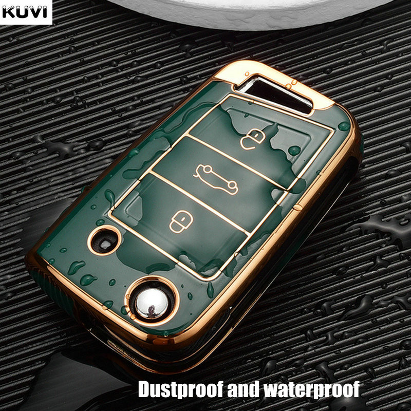 TPU automobilio nuotolinio valdymo pulto rakto dėklo dangtelis, skirtas VW Volkswagen Golf 7 MK7 Tiguan MK2, skirtas SEAT Ateca Leon FR 2 Ibiza, skirtas Skoda Octavia A7